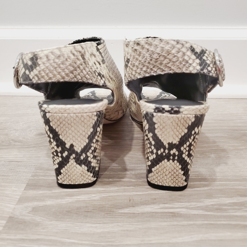 Via Spiga Elma Roccia Python Snake Sandals Size 10 - Picture 6 of 8
